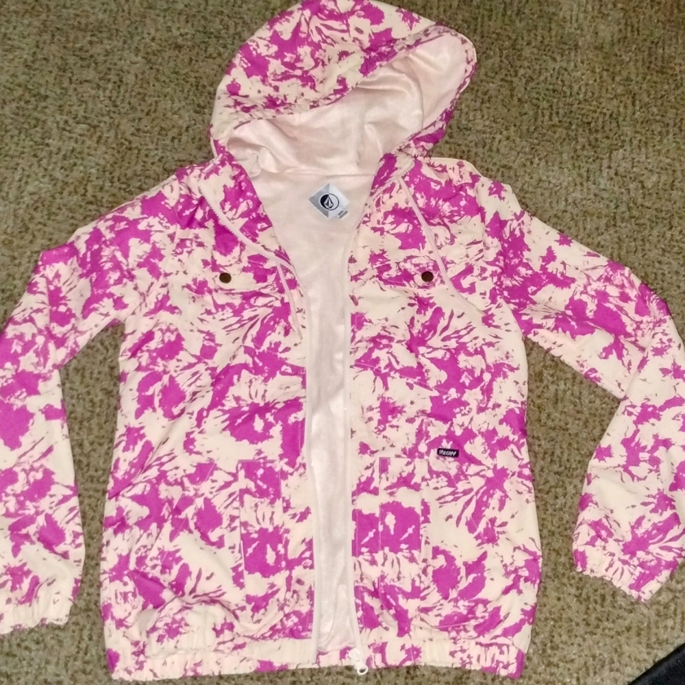 Volcom Women/Junior Size Small Waterproof Windbreaker Jacket EUC